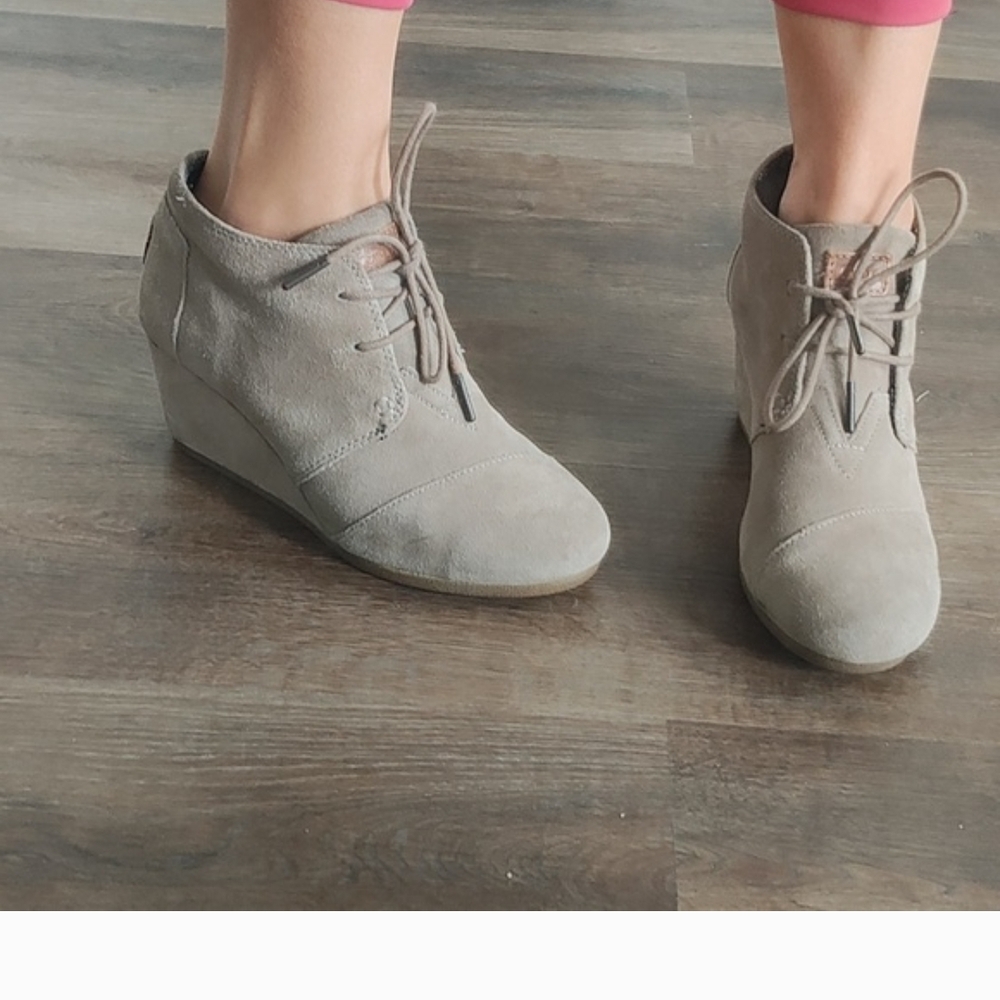 Toms Women's Wedge Boots - Light Gray